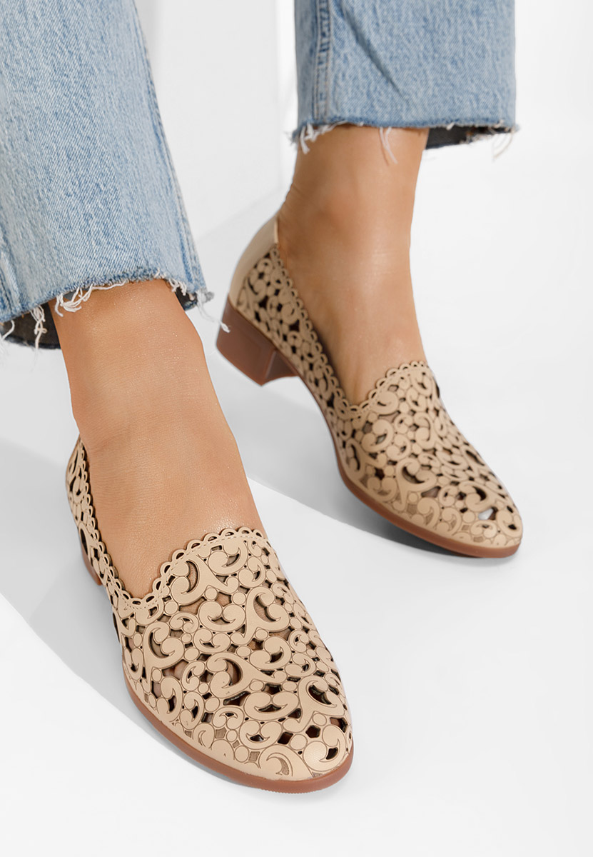 Scarpe pelle Malva Beige