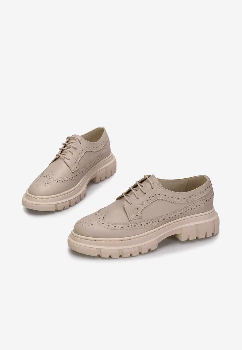 Scarpe brogue donna Henise V3 Beige