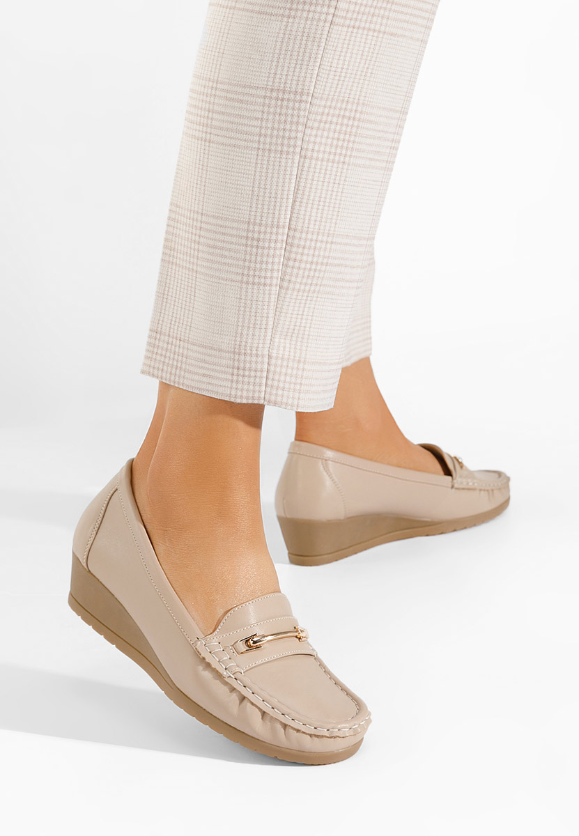 Mocassini da donna Norasea beige