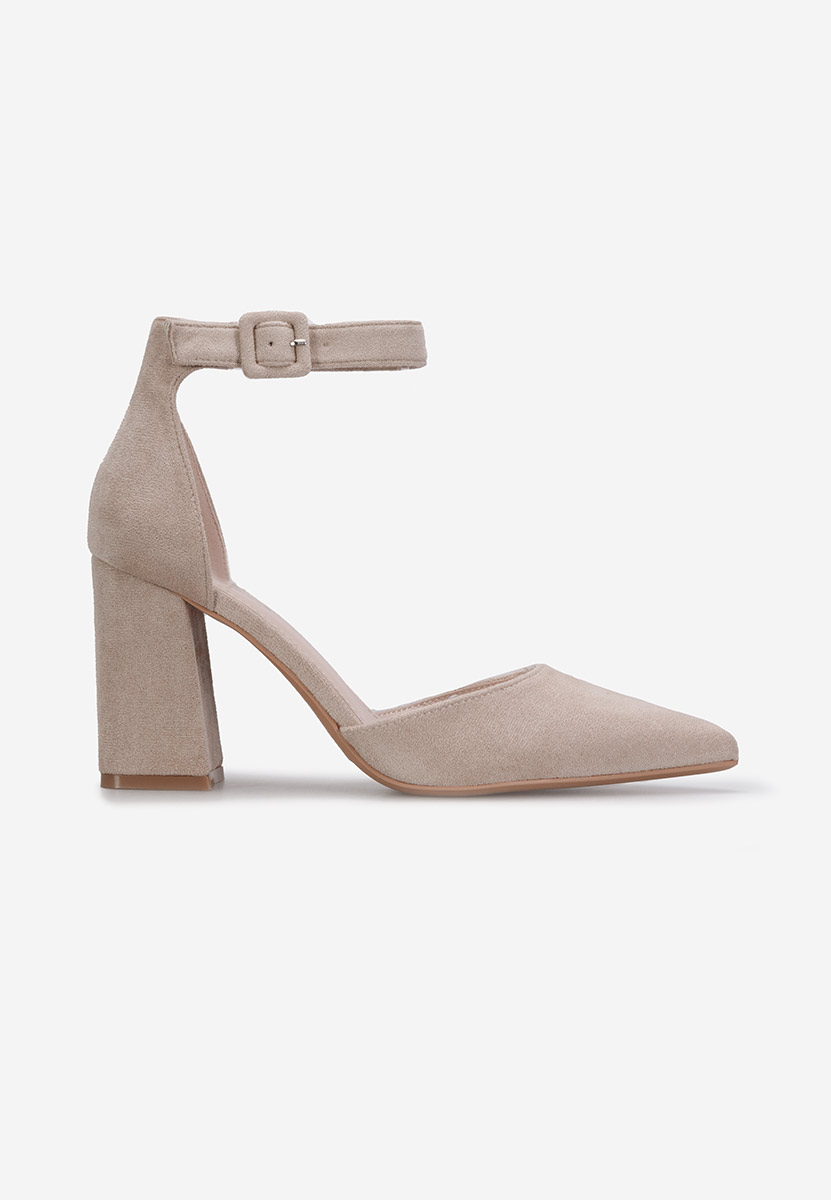 Décolleté tacco largo Freya beige