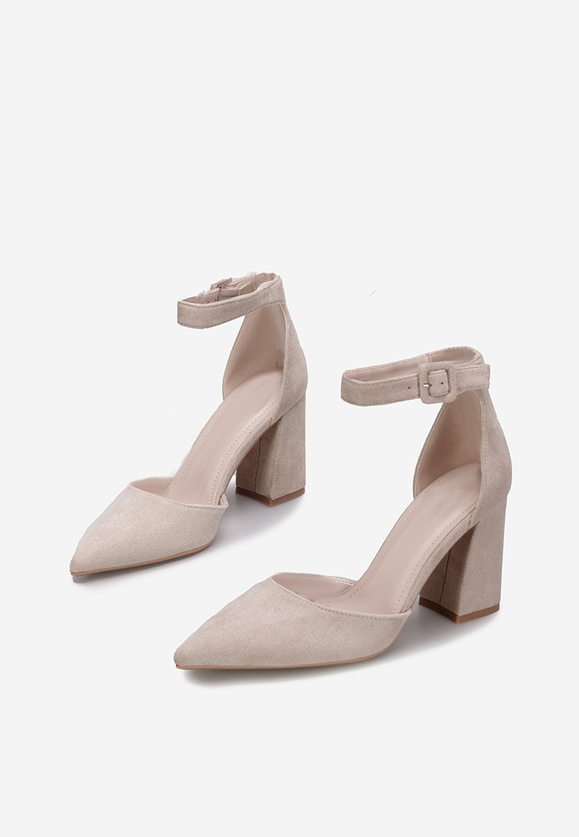 Décolleté tacco largo Freya beige