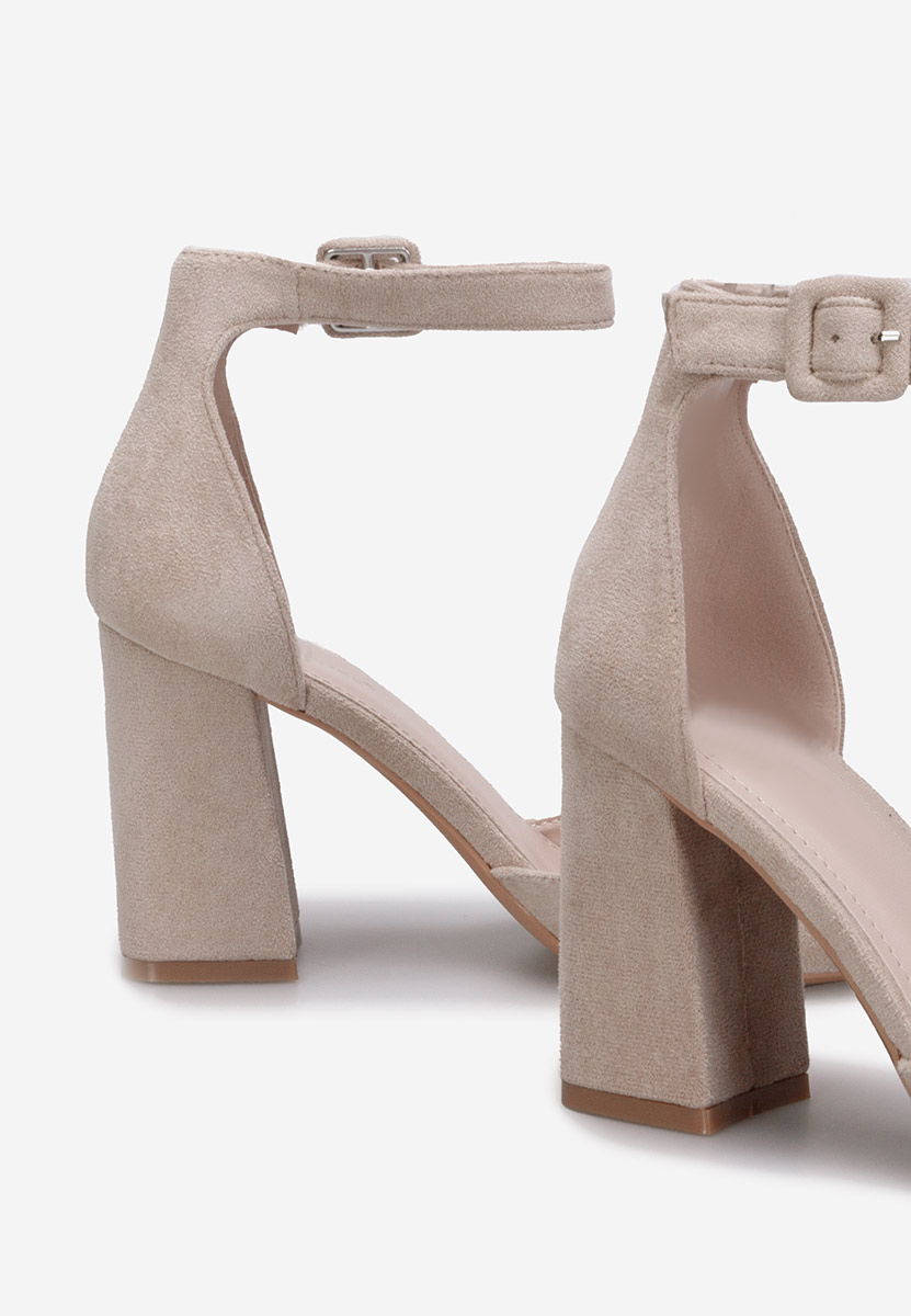 Décolleté tacco largo Freya beige