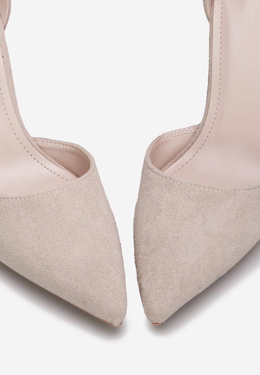 Décolleté tacco largo Freya beige