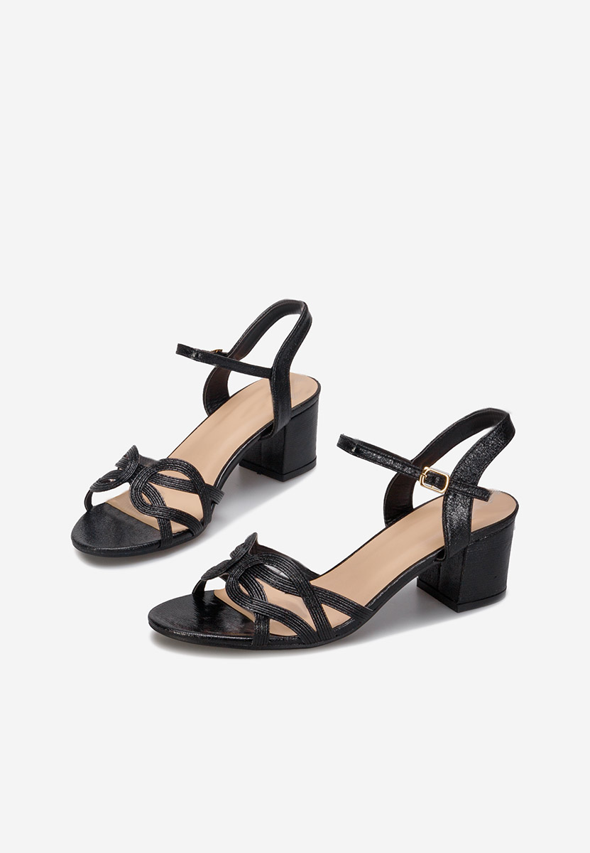 Sandali con tacco largo Myla nero