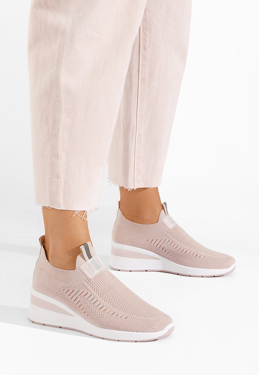 Sneakers con zeppa Lomira rosa