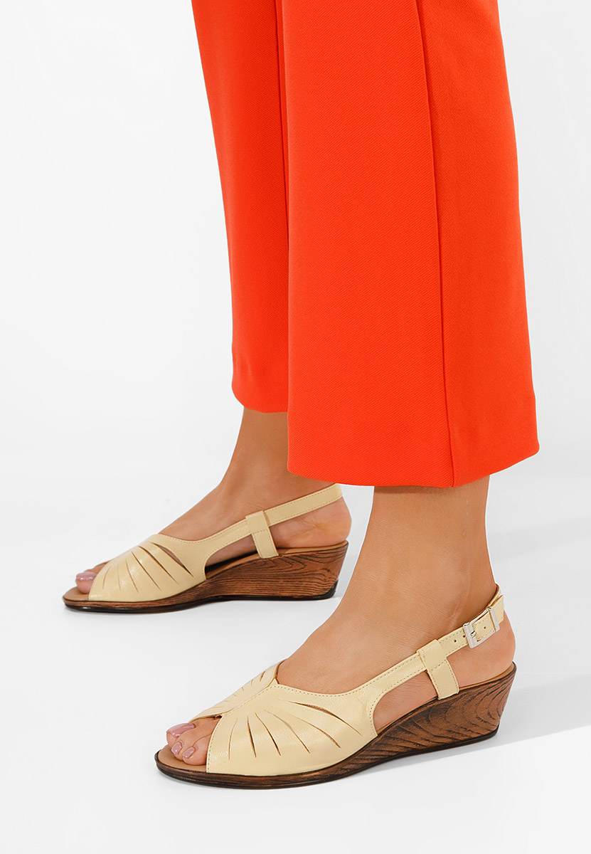 Sandali cuoio Lovara gialle