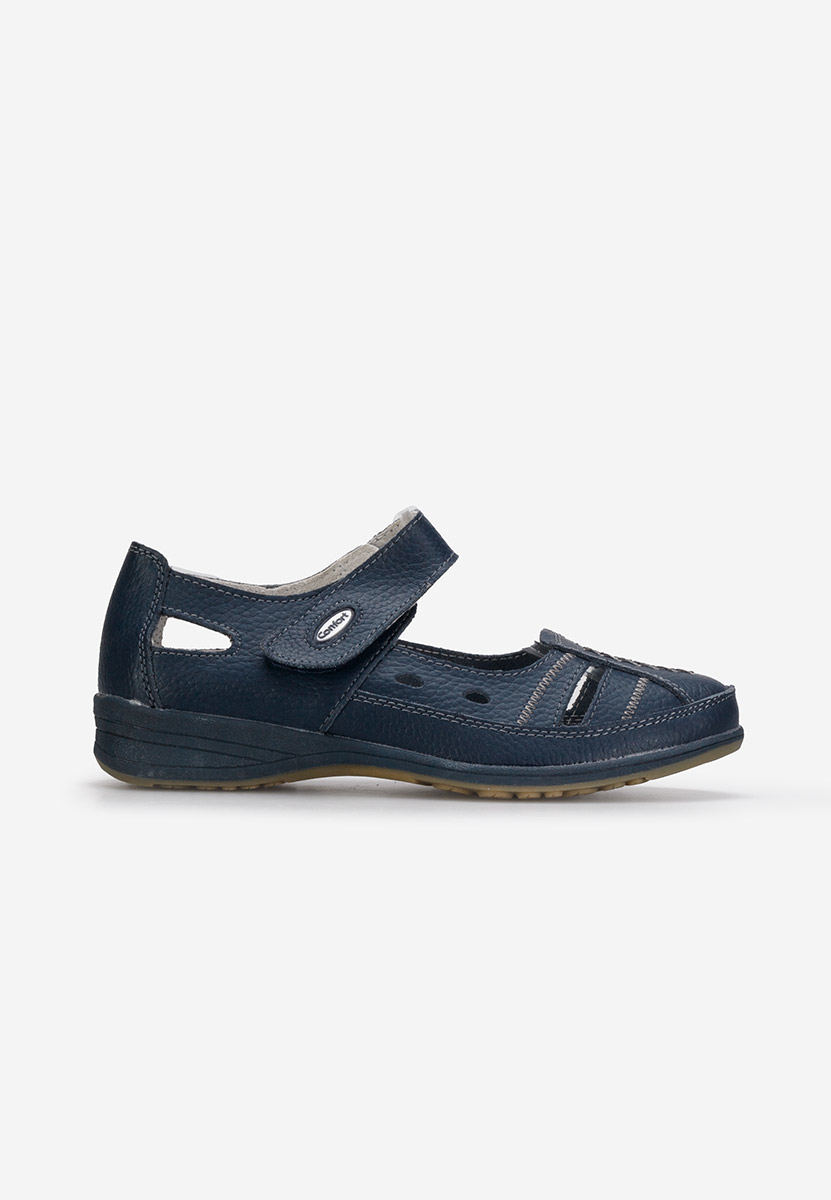Ballerine cuoio blu marine Deby