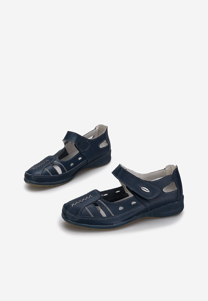 Ballerine cuoio blu marine Deby