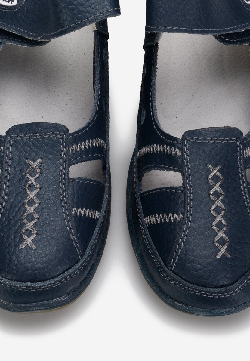 Ballerine cuoio blu marine Deby