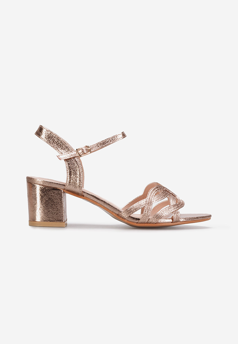 Sandali con tacco largo Myla champagne