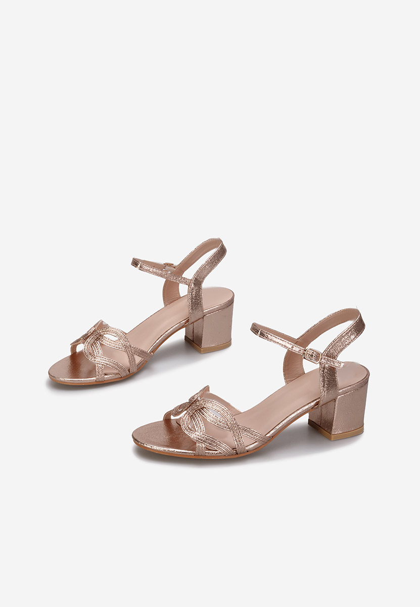 Sandali con tacco largo Myla champagne