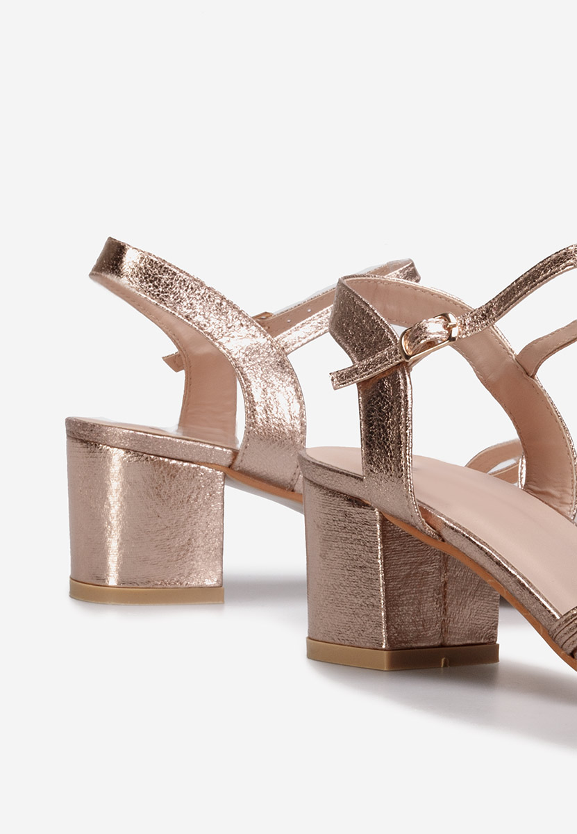 Sandali con tacco largo Myla champagne