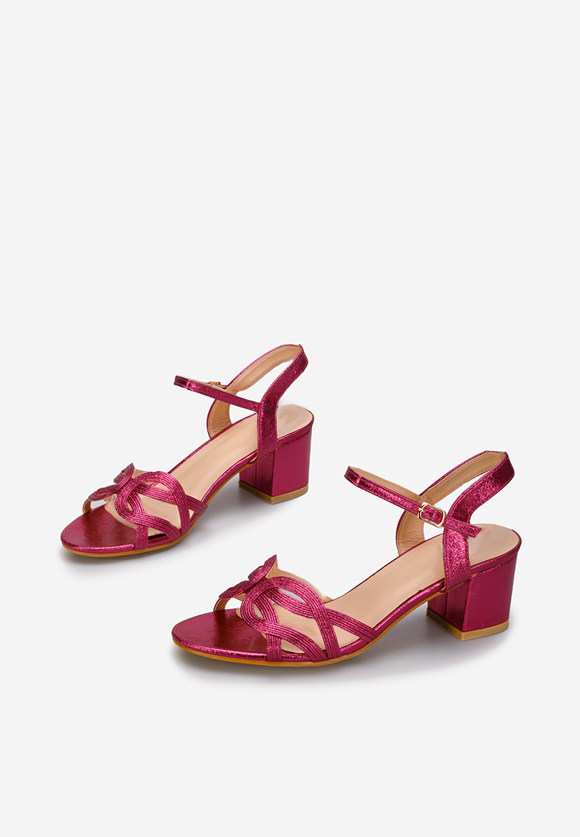 Sandali con tacco largo Myla fucsia