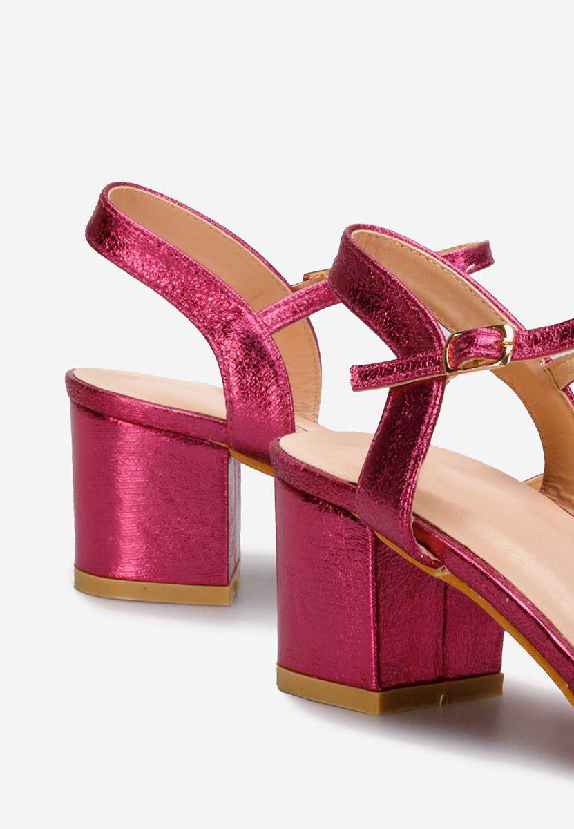 Sandali con tacco largo Myla fucsia