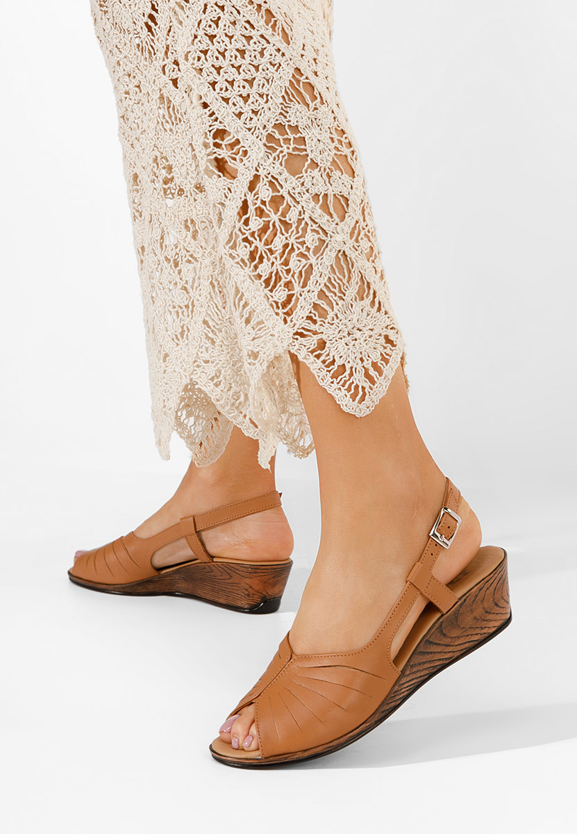 Sandali cuoio Lovara camel