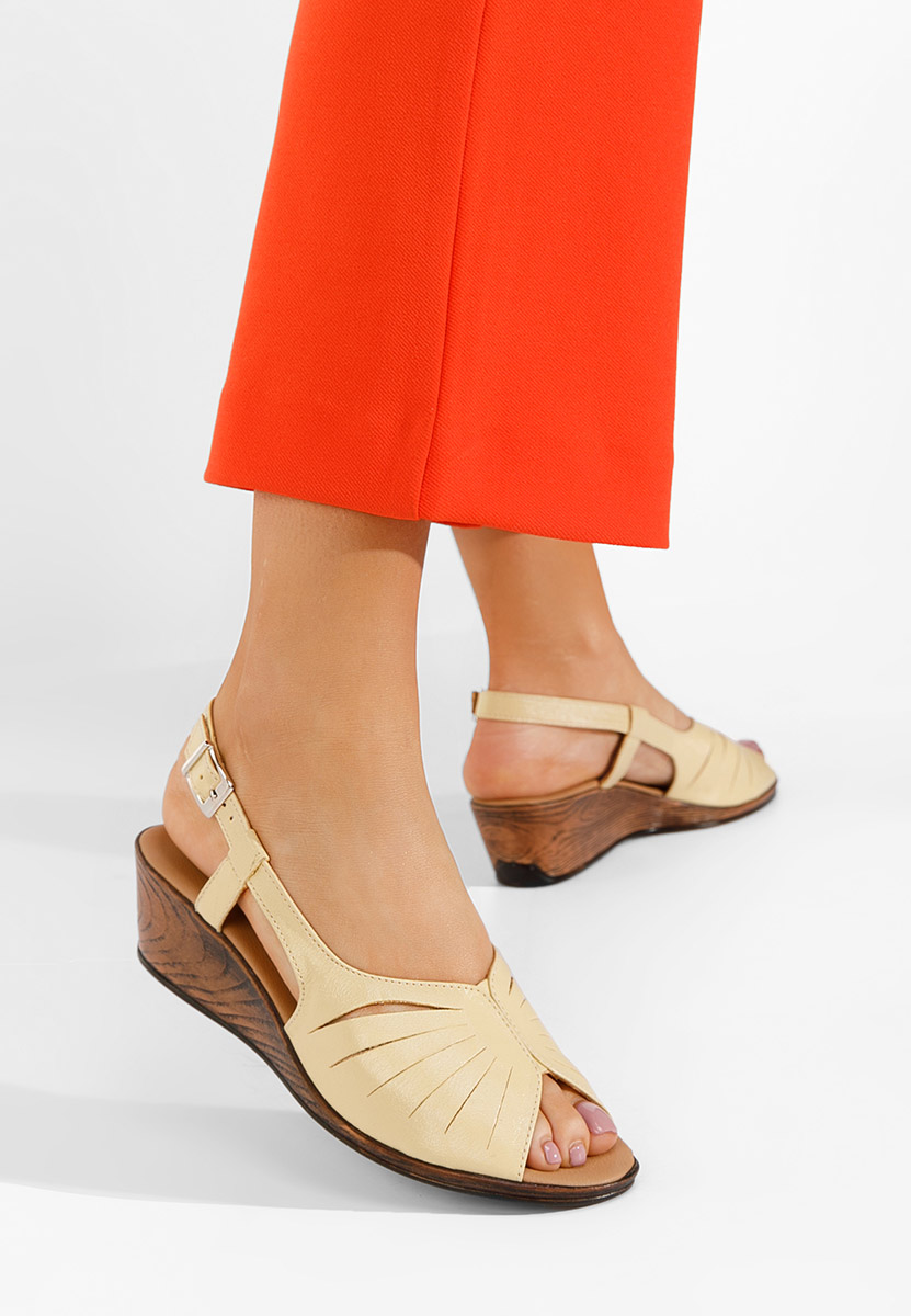 Sandali cuoio Lovara gialle