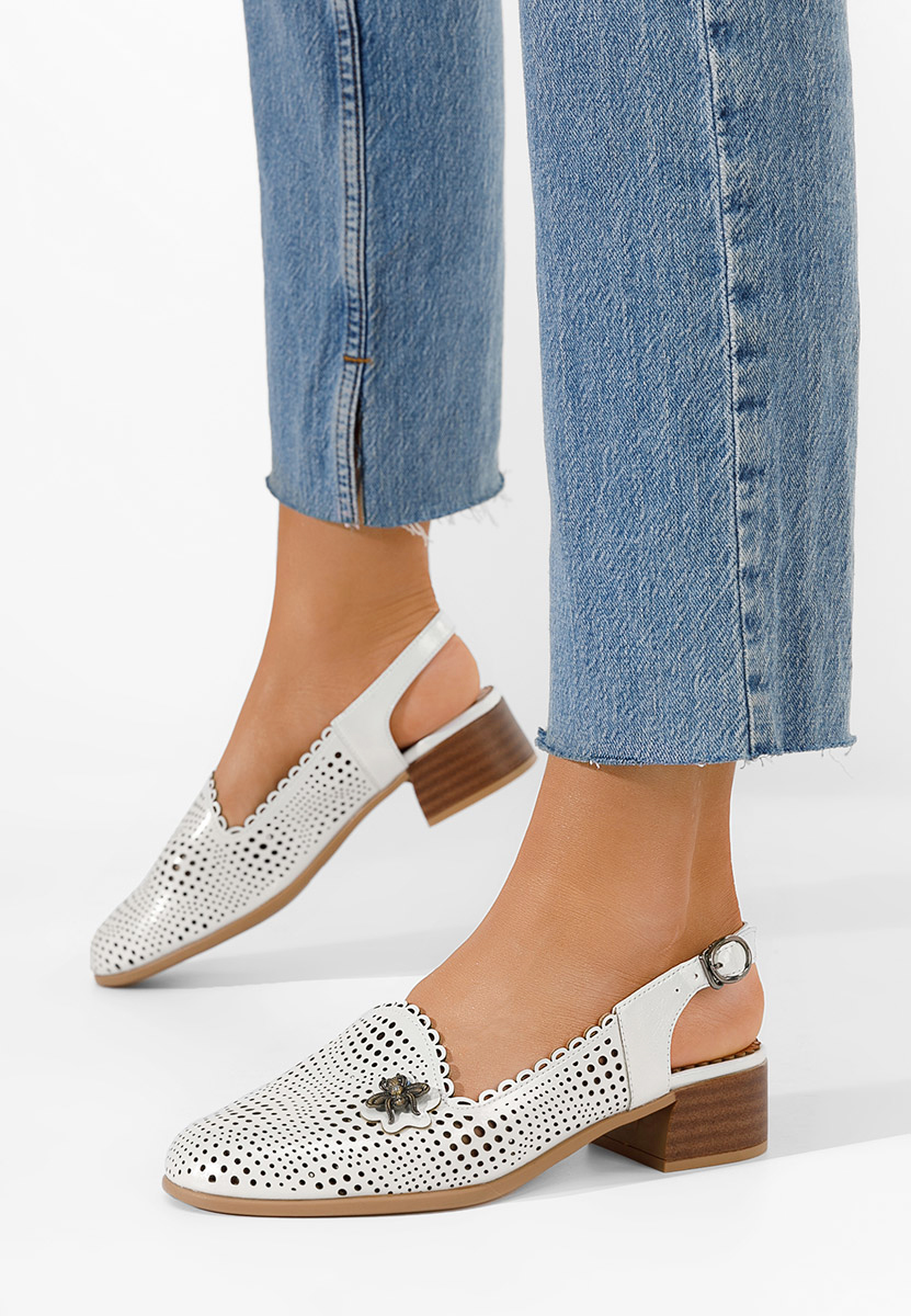 Décolleté tacco basso Catrivana Bianchi