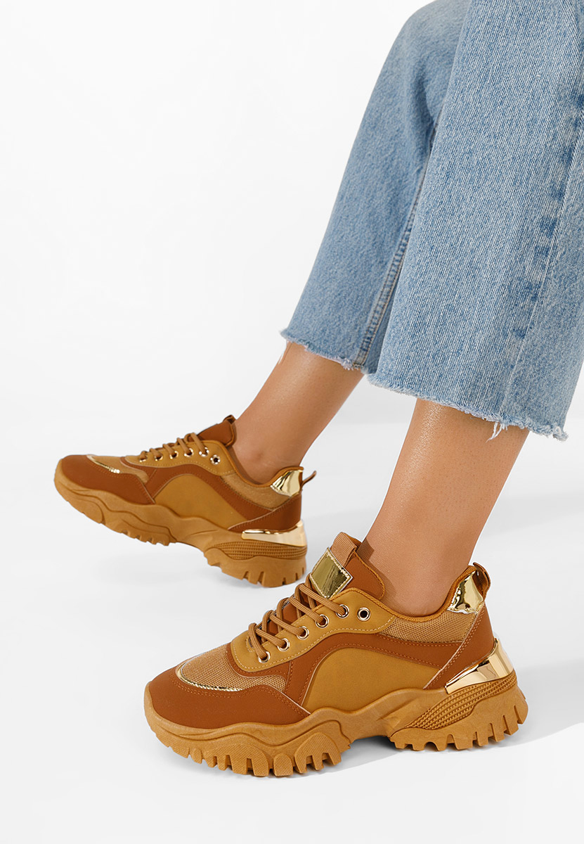 Sneakers donna Letania camel