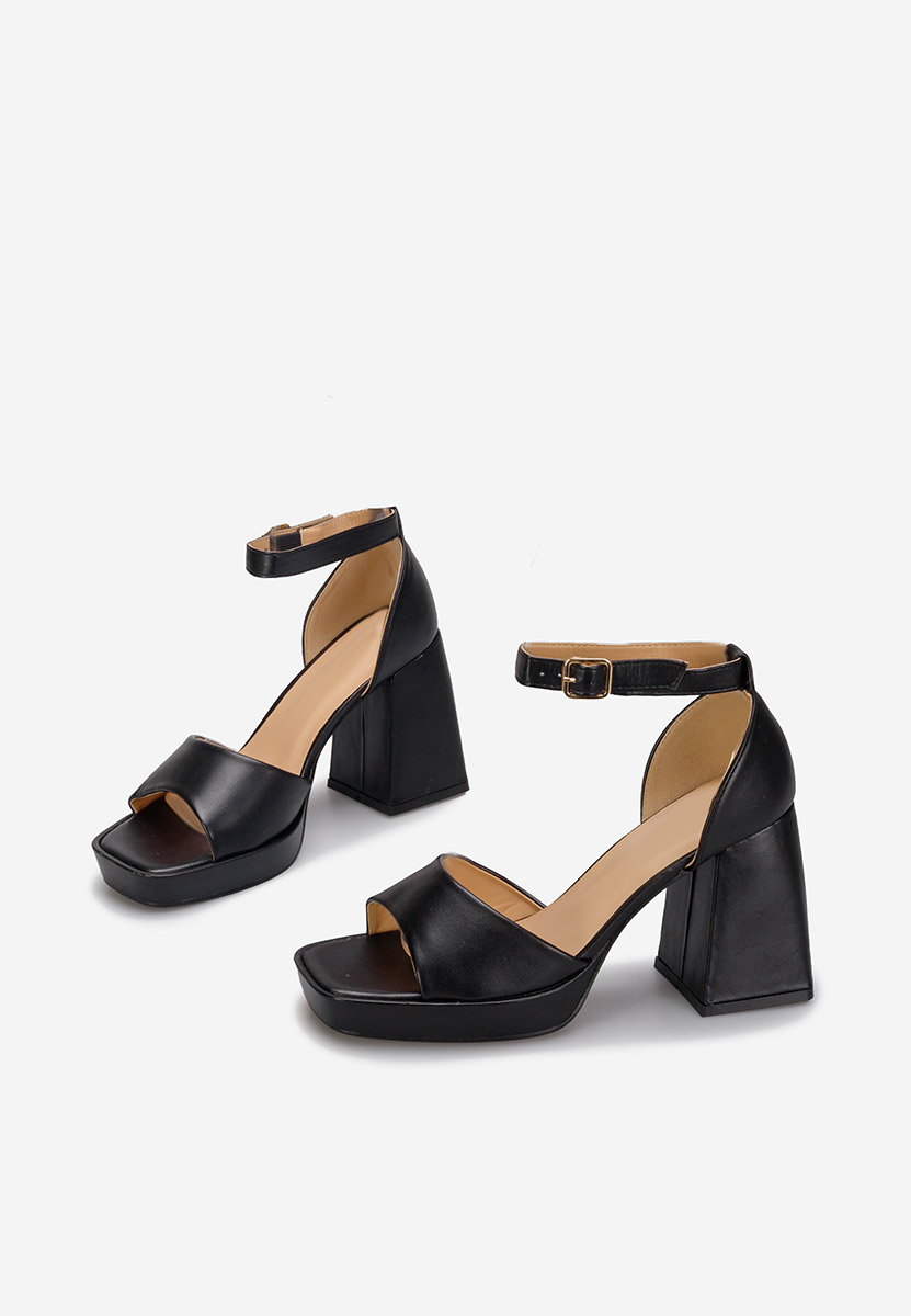 Sandali con tacco largo Alexaria V2 nero