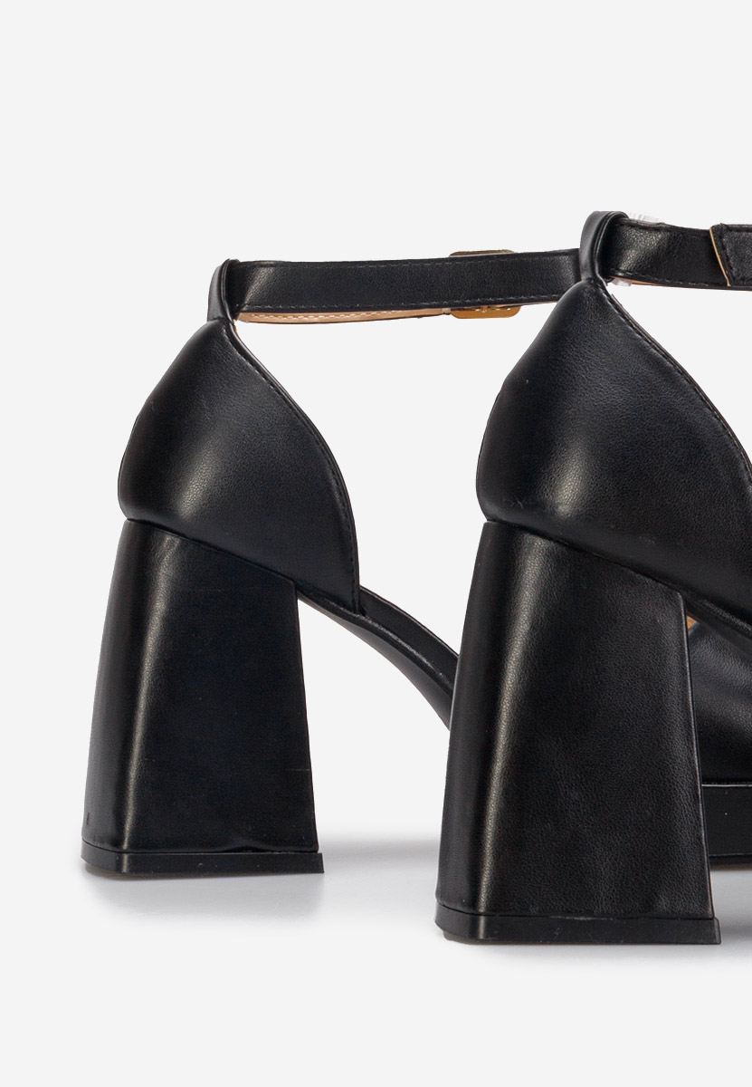 Sandali con tacco largo Alexaria V2 nero