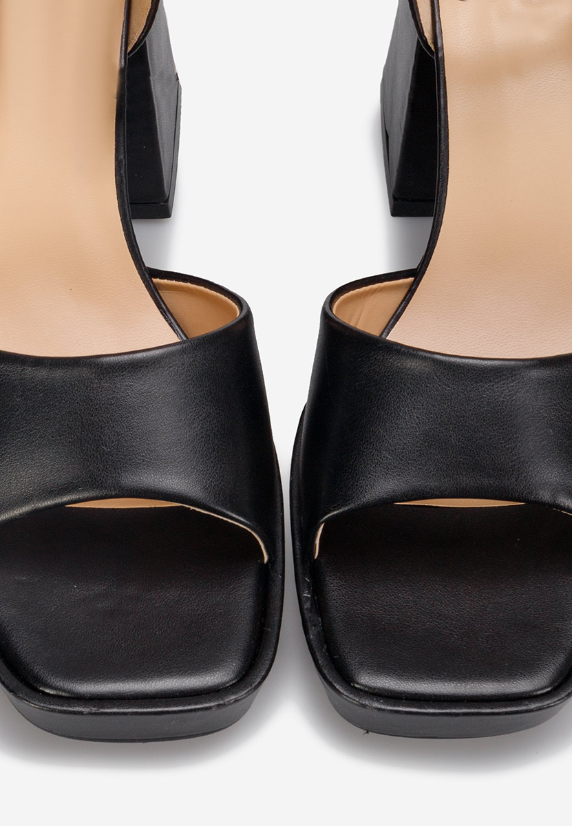 Sandali con tacco largo Alexaria V2 nero