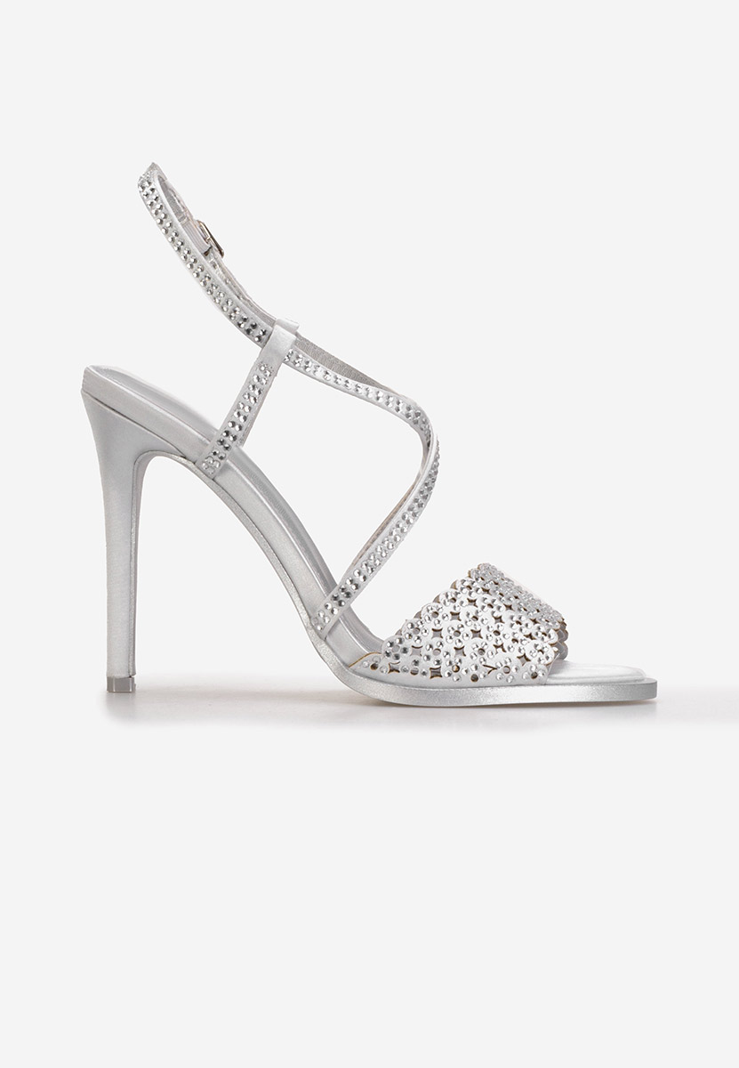 Sandali con tacco a spillo Kemyra argento