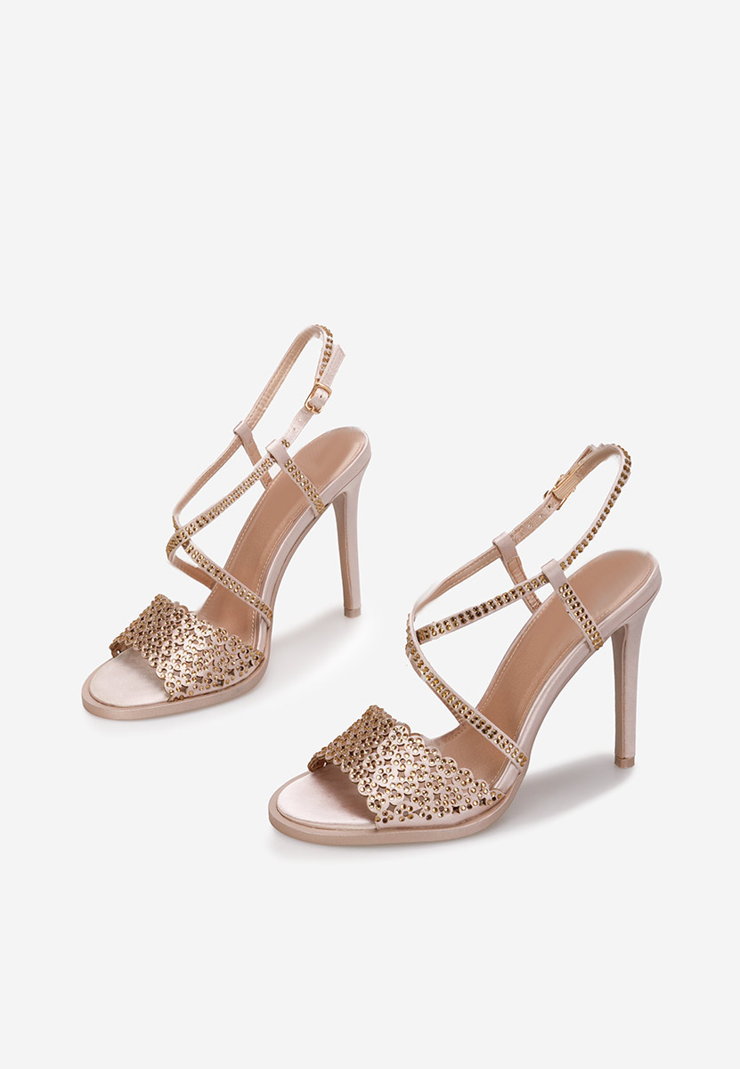 Sandali con tacco a spillo Kemyra champagne