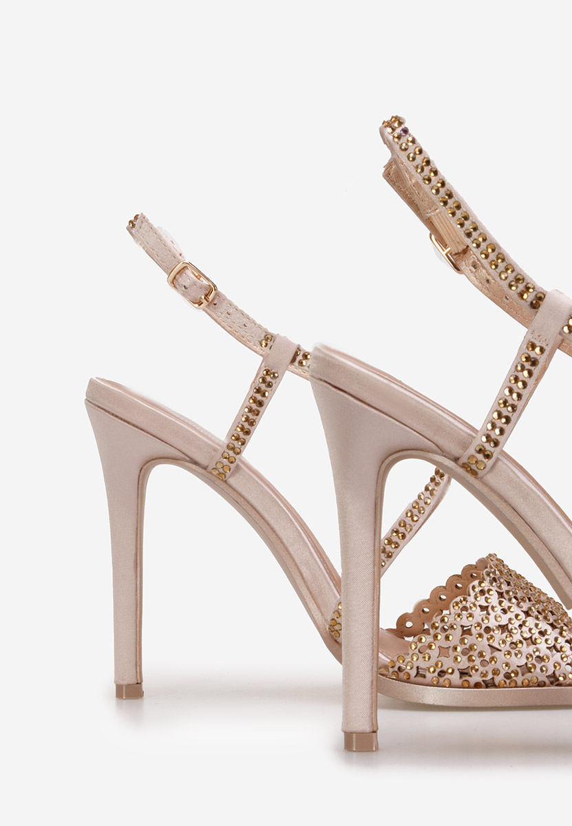 Sandali con tacco a spillo Kemyra champagne