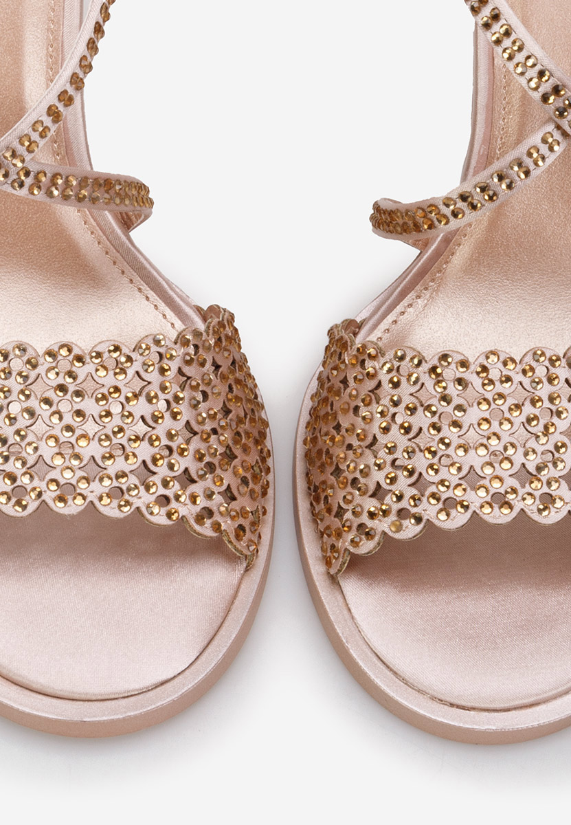 Sandali con tacco a spillo Kemyra champagne