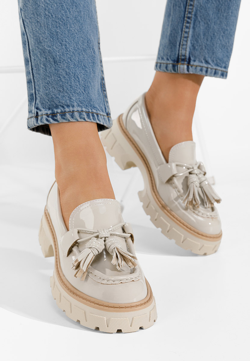 Mocassini con plateau Tala Beige