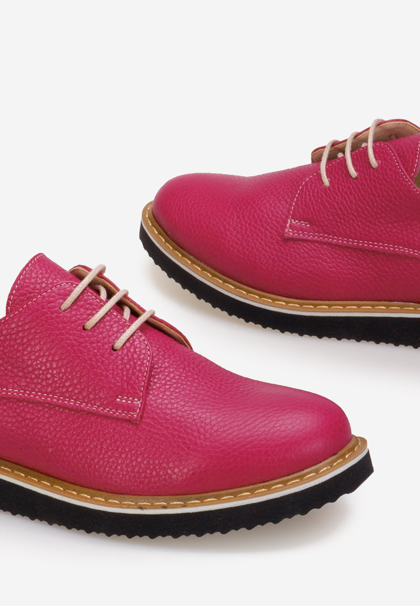 Scarpe derby pelle Casilas fucsia