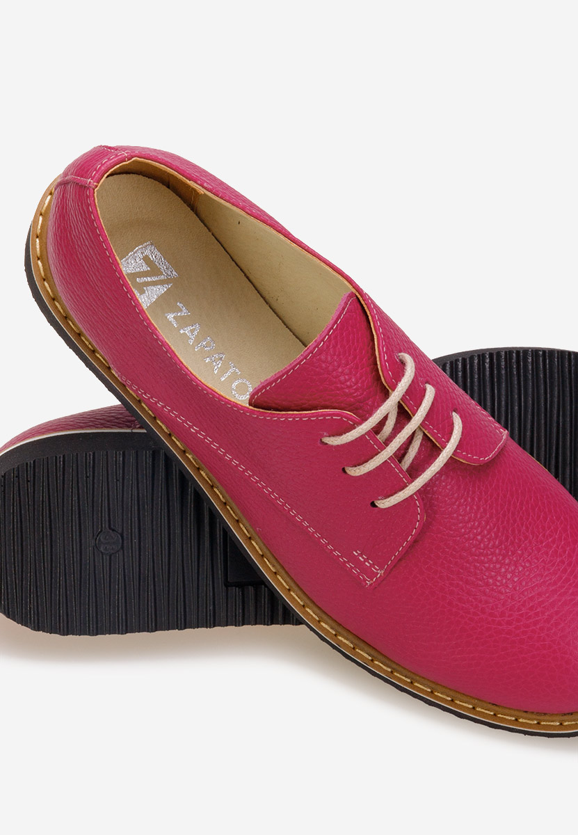 Scarpe derby pelle Casilas Fucsia