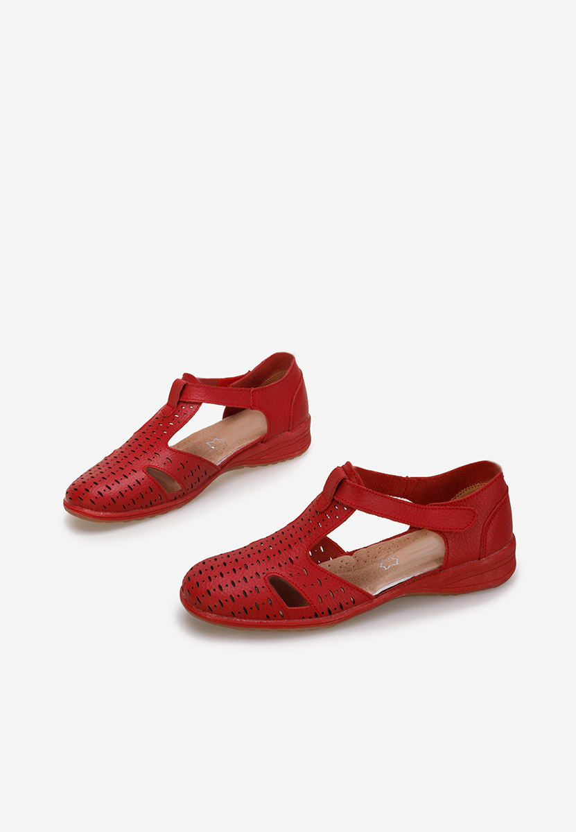 Ballerine cuoio Zelina Rosso