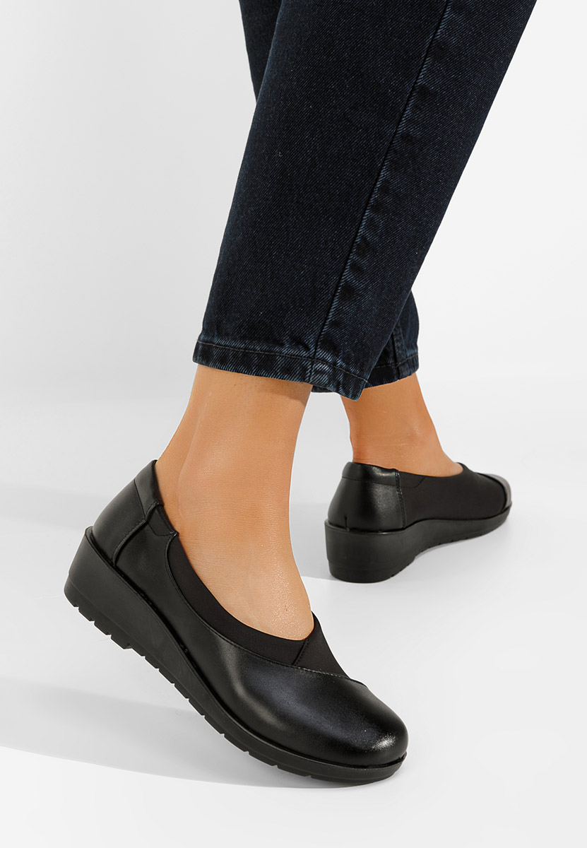 Mocassini donna platform Iselda Neri