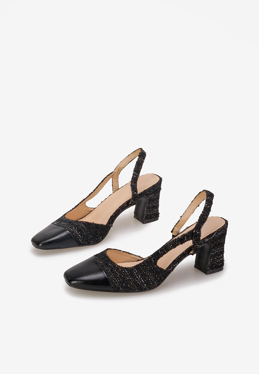 Décolleté tacco largo Brieta nero