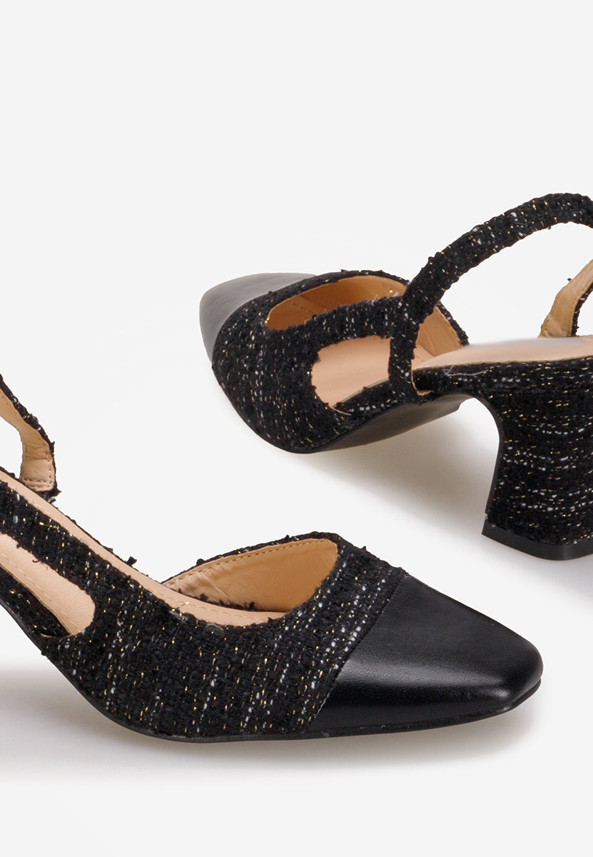 Décolleté tacco largo Brieta nero
