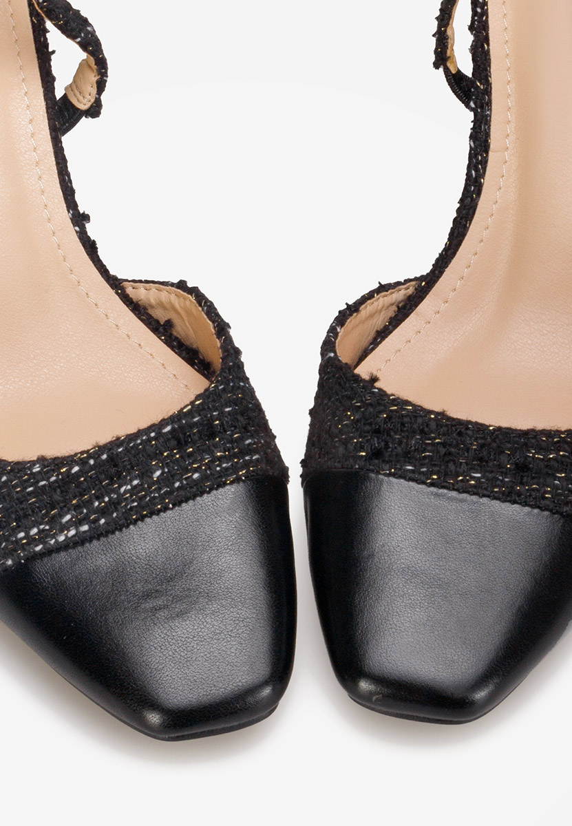 Décolleté tacco largo Brieta nero