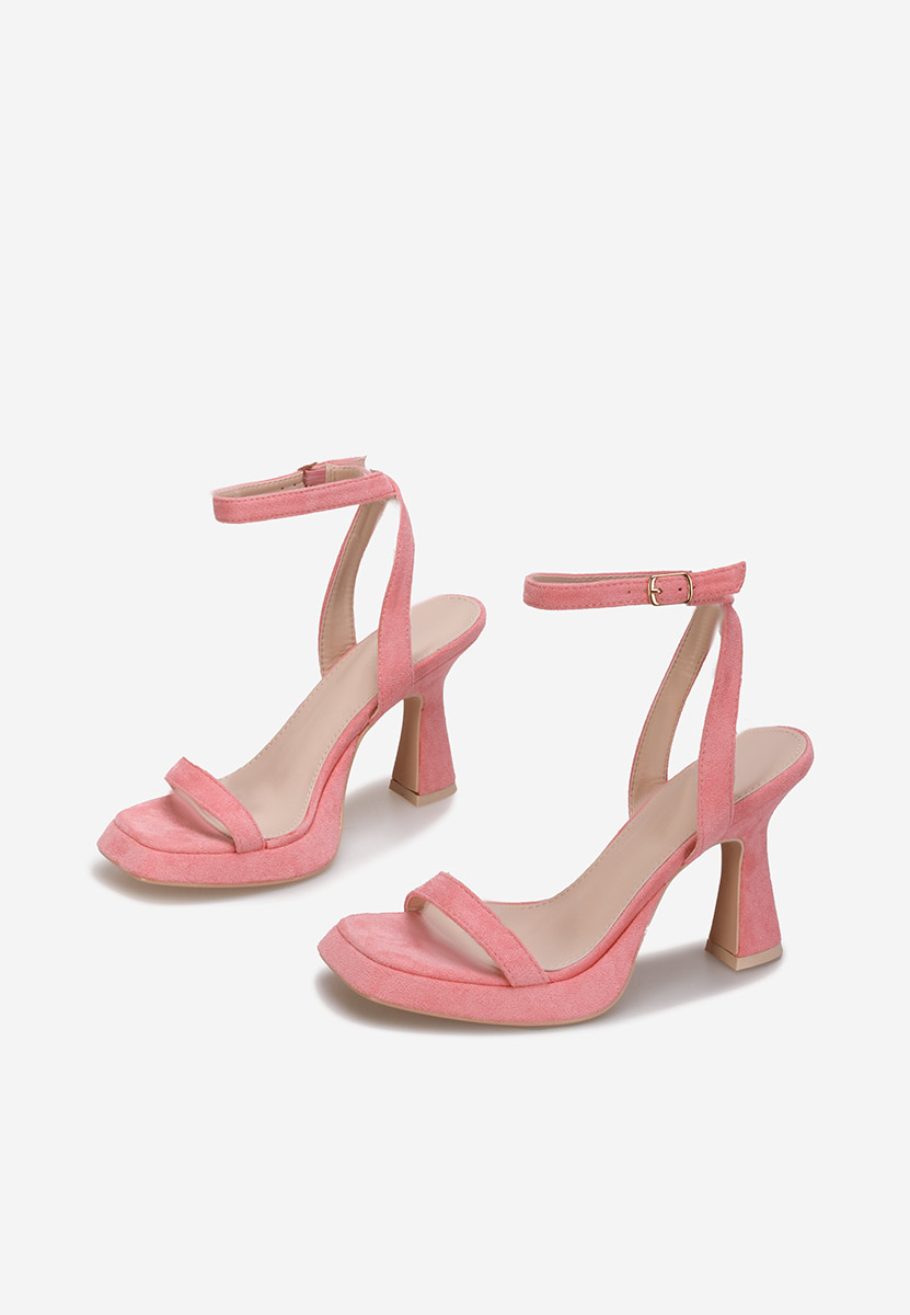 Sandali con tacchetto Krona rosa