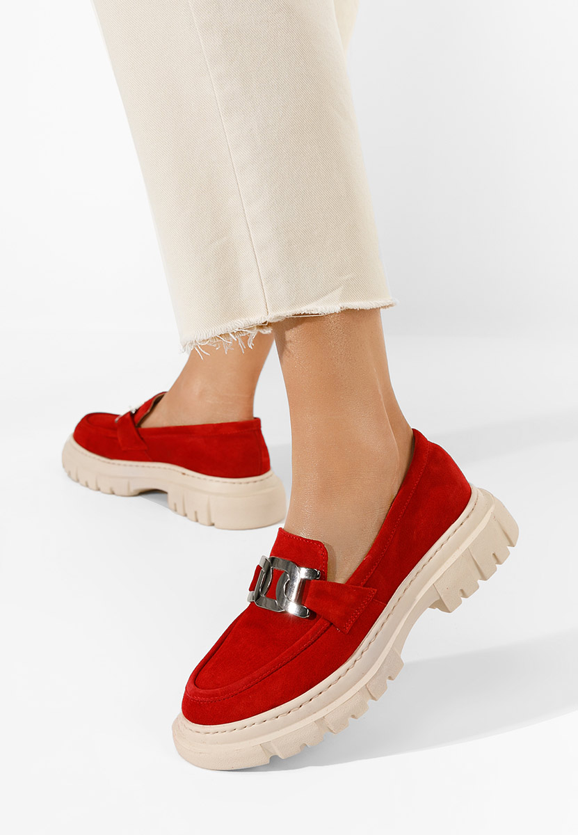 Mocassini pelle Haza V3 rosso