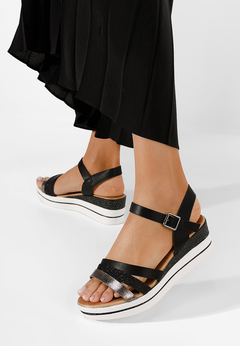 Sandali platform Serafina nero