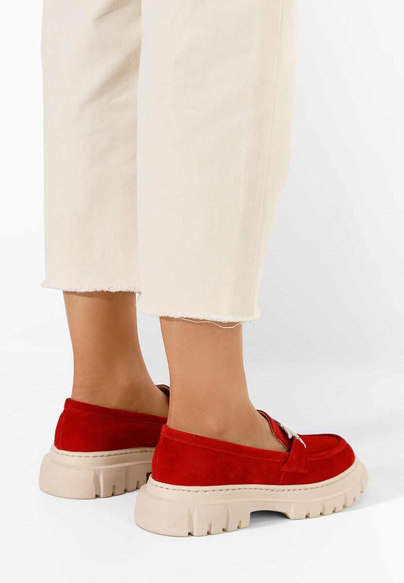 Mocassini pelle Haza V3 rosso