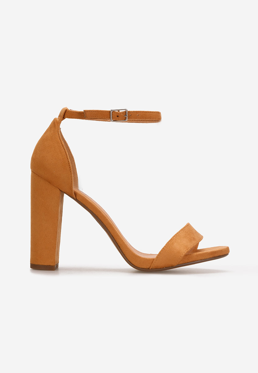 Sandali con tacco largo Palea Camel