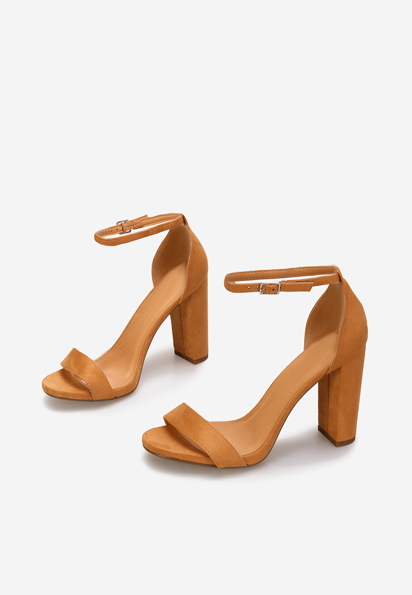 Sandali con tacco largo Palea Camel