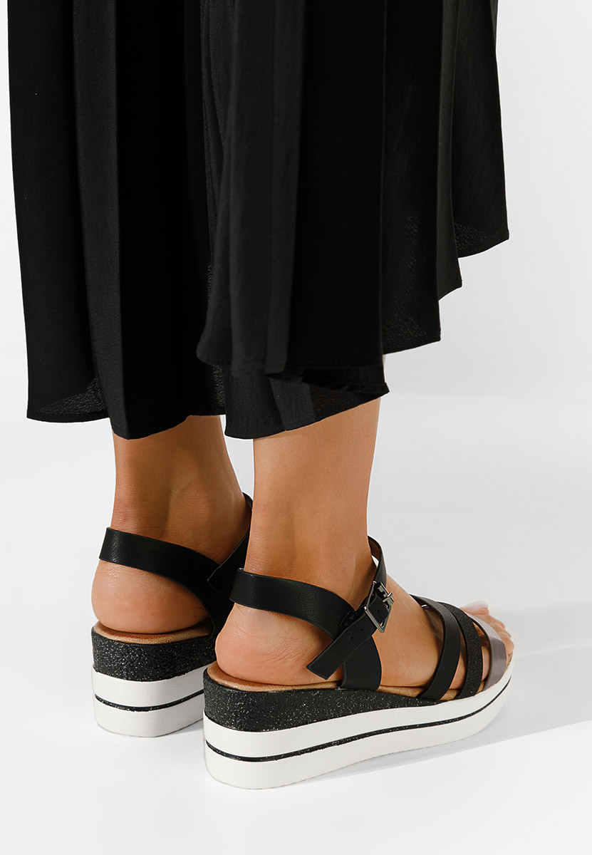 Sandali platform Serafina nero