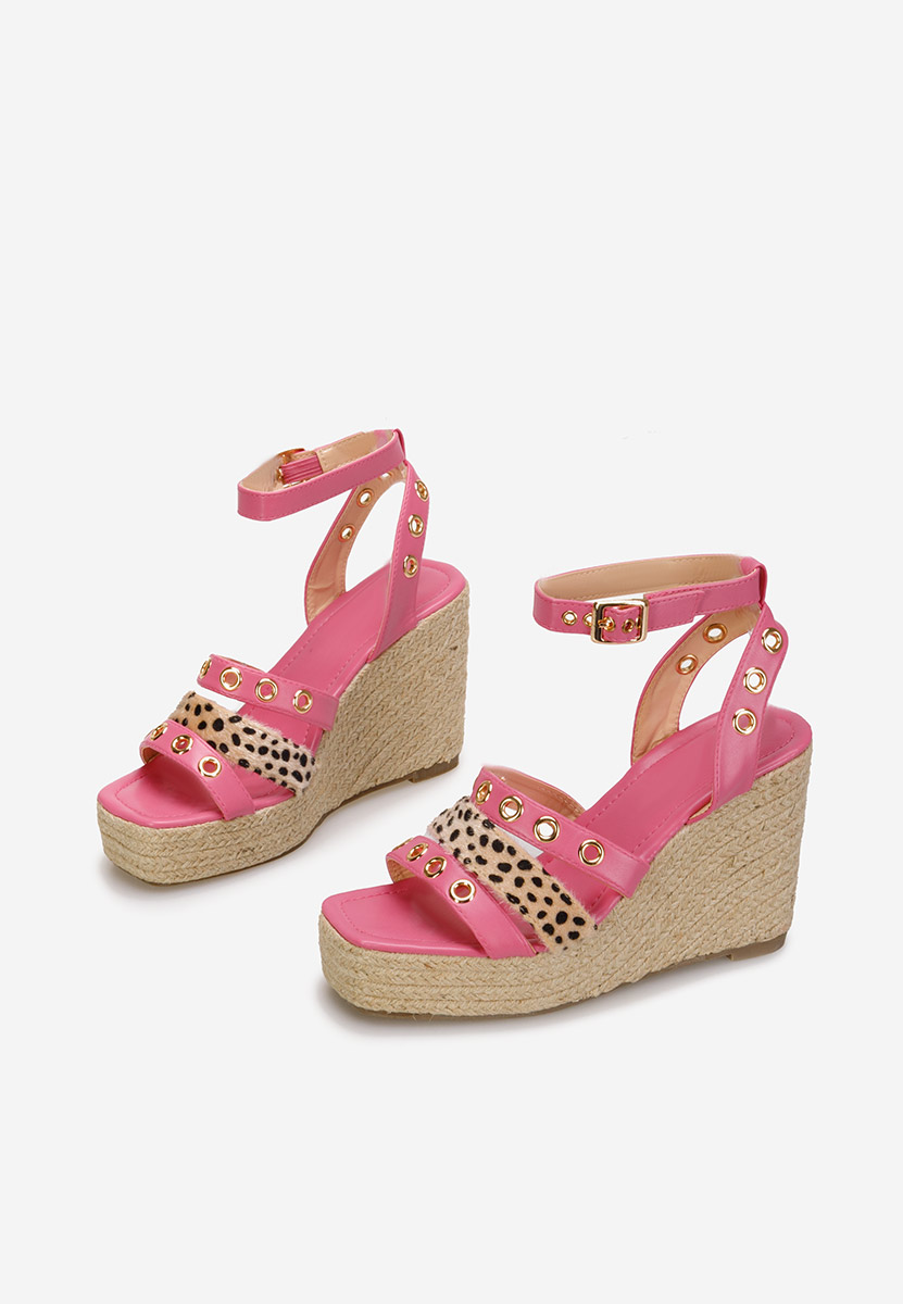 Sandali con zeppa Kria Fucsia