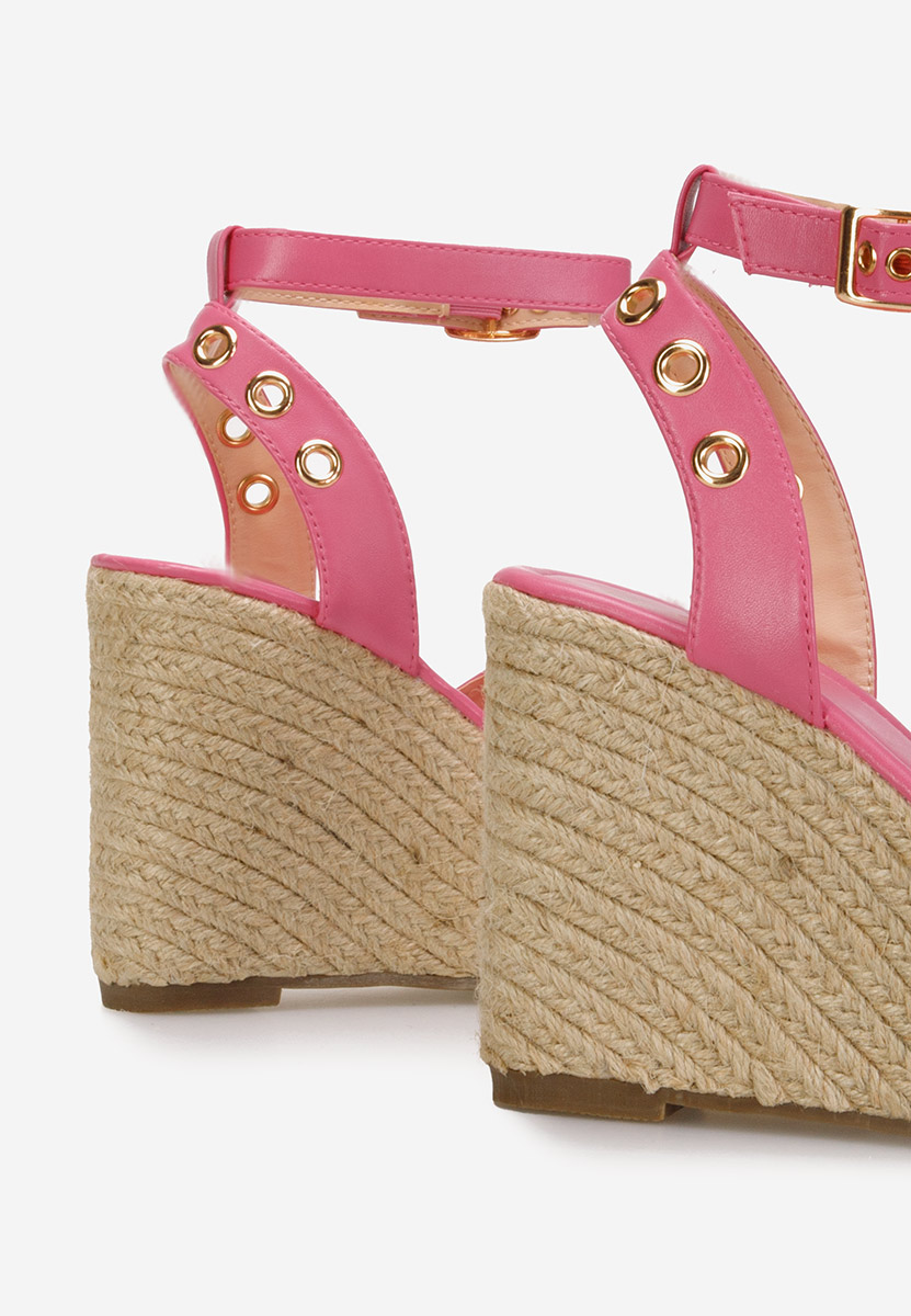 Sandali con zeppa Kria Fucsia
