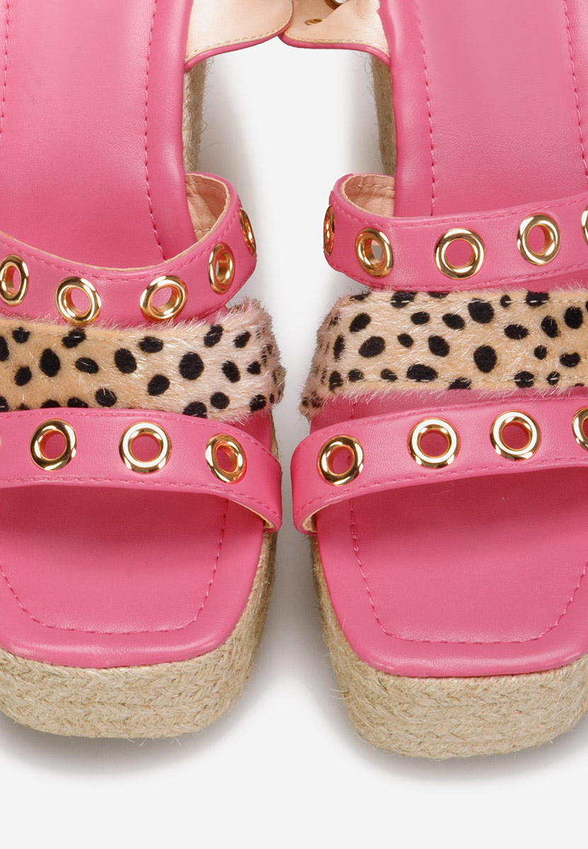 Sandali con zeppa Kria Fucsia