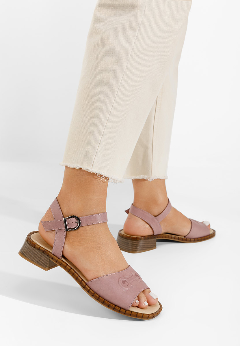 Sandali cuoio Yolanda V2 Rosa