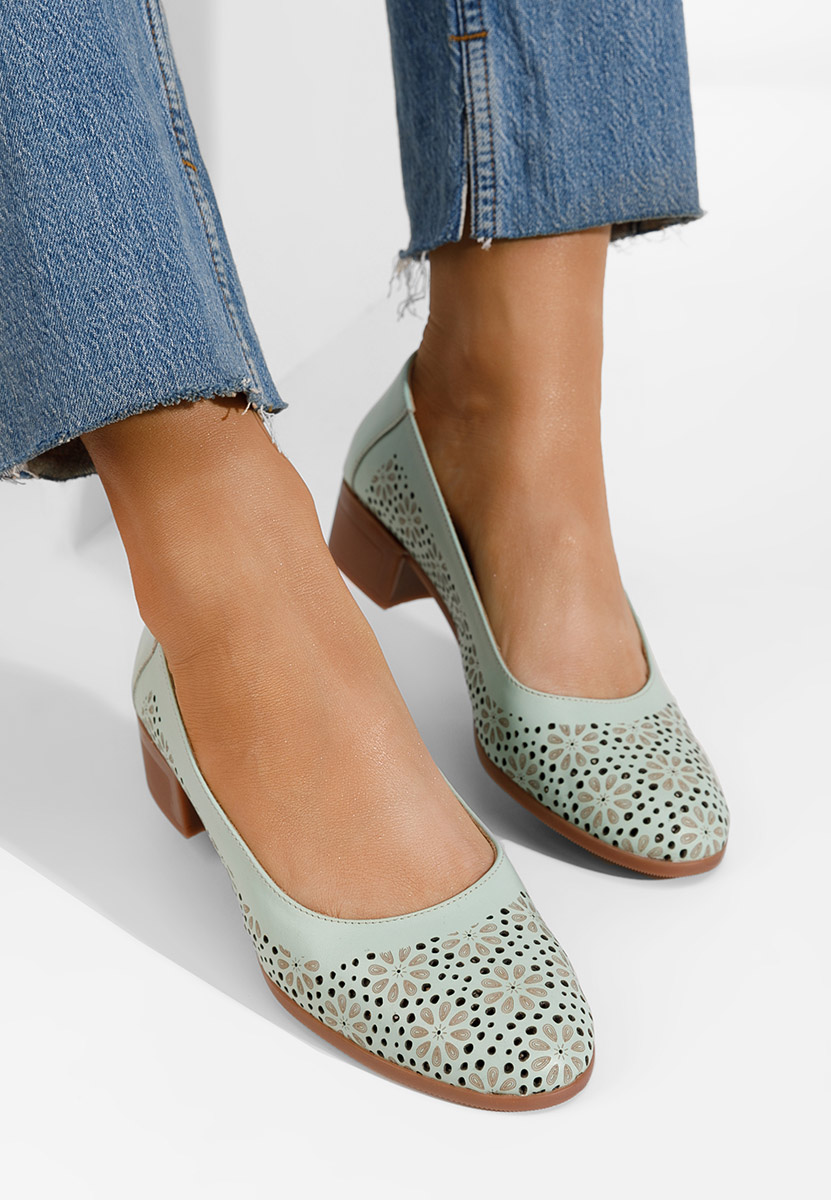 Scarpe pelle Admire Turchese