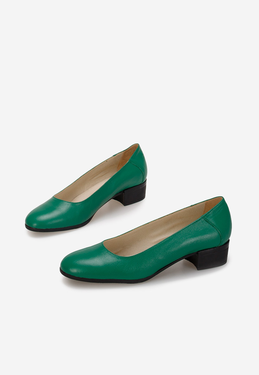 Décolleté pelle Montremy verdi